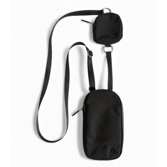 RARE Lululemon Cross Body Modular Phone Bag Unisex Black - Picture 7 of 9